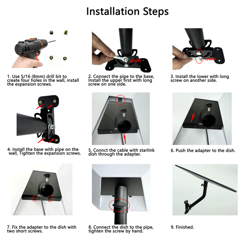 Starlink Adjustable Roof Mount Close-up